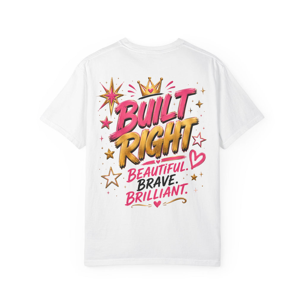 Christian Inspirational T-Shirt — "She Is Built Different / Built Right"