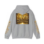 Religious Hoodie - "The Lamb on Mount Zion" Gold Faith Sweatshirt
