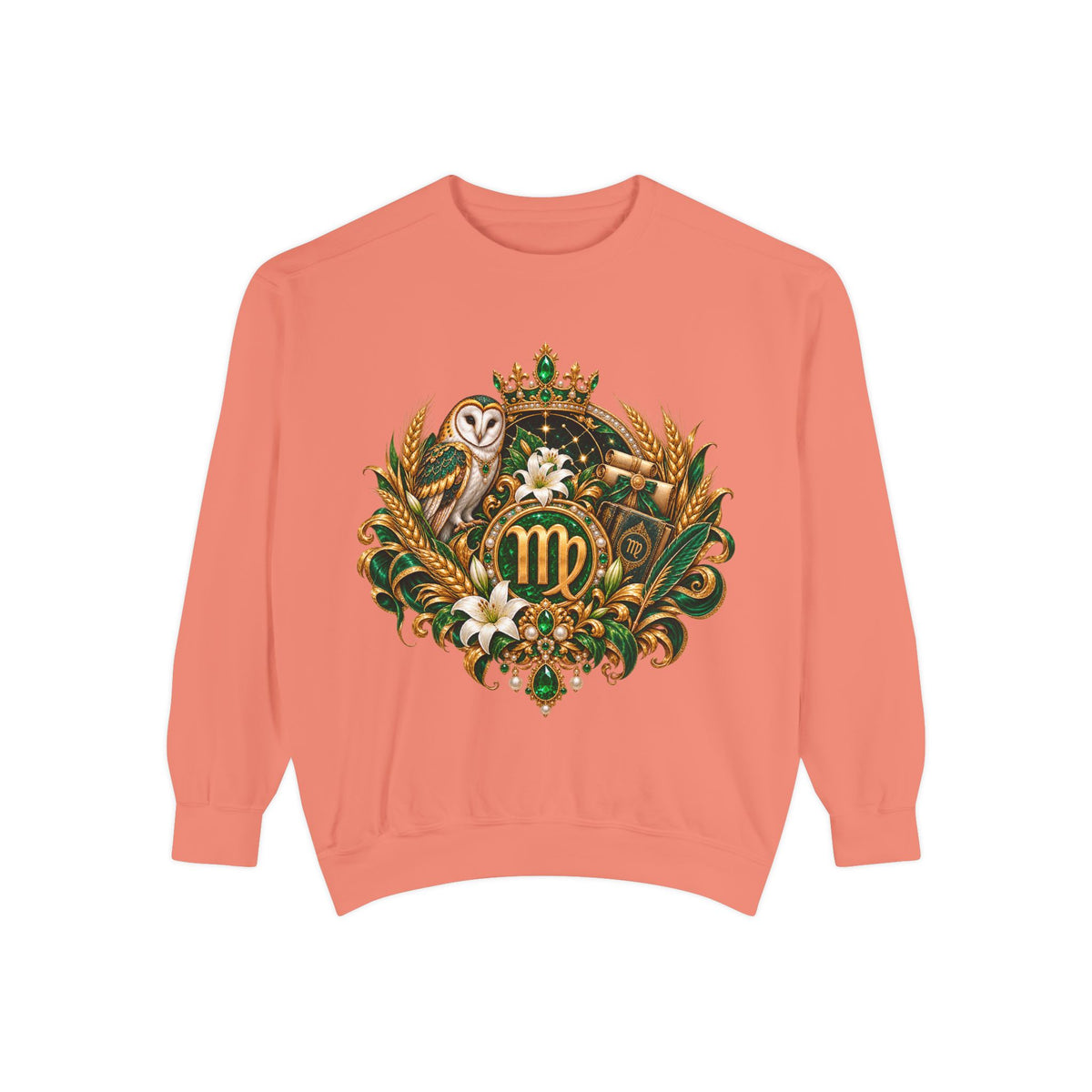Virgo Sweatshirt — Zodiac Owl Virgo Symbol Crewneck