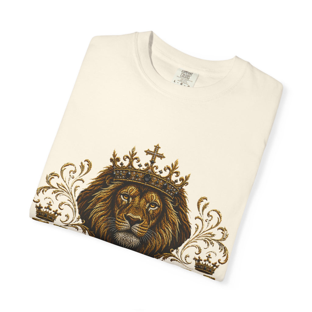 Kingdom Living Lion T-Shirt — Inspirational Christian Cross Floral Tee