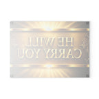 He Will Carry You Glass Cutting Board - Inspirational Religious Kitchen Decor