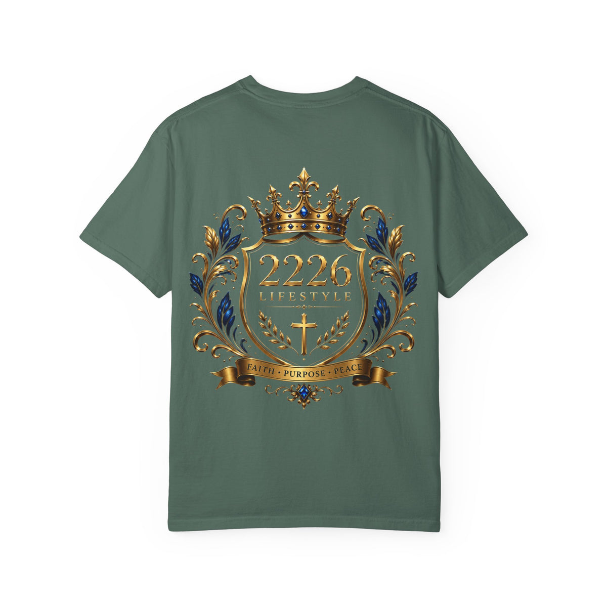 2226 Lifestyle Crest T-Shirt — Royal Crown Faith Emblem