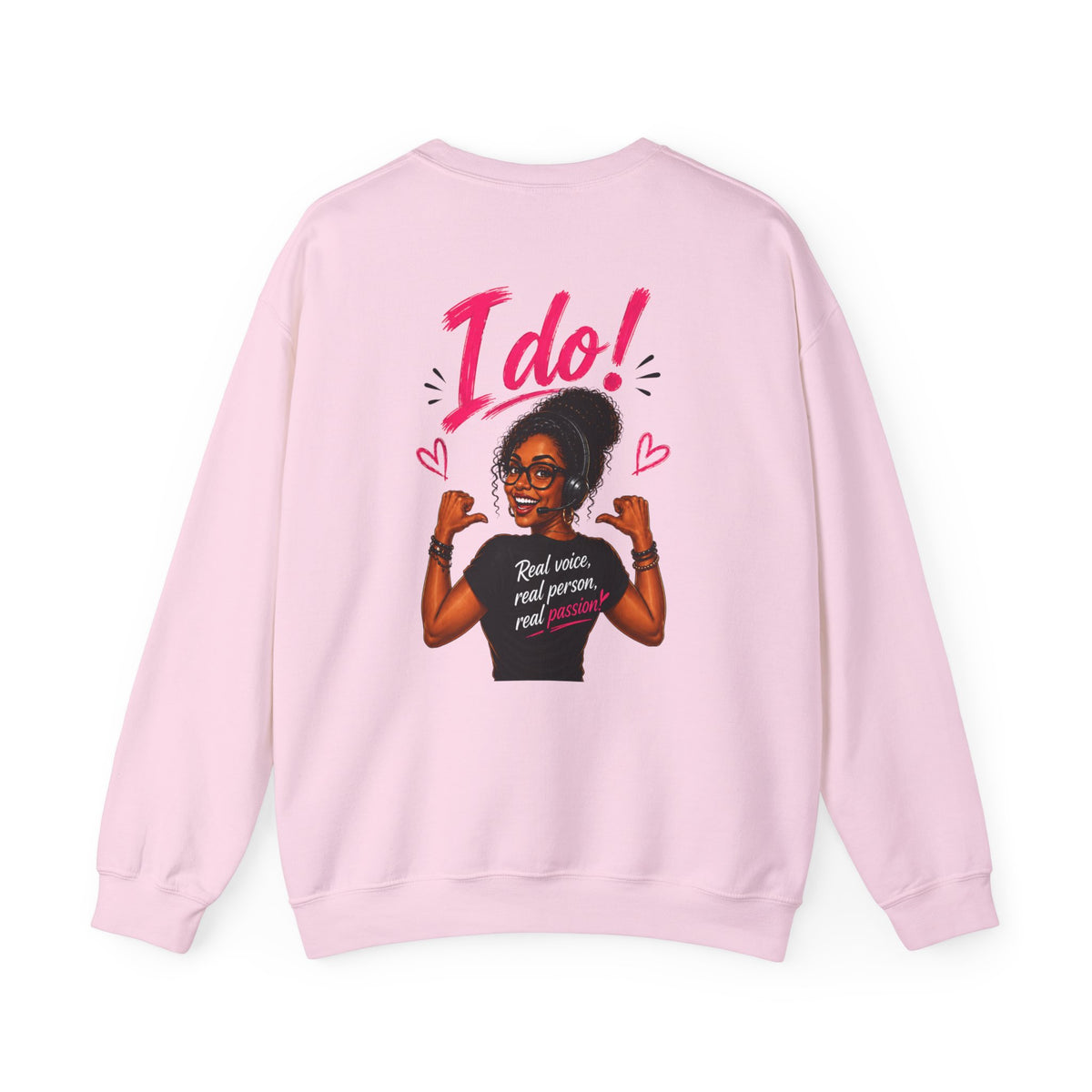 Crewneck Sweatshirt — “Bots Don’t Holler / I Do!” Voter Empowerment Graphic