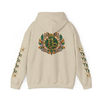 Capricorn Zodiac Crest Hoodie — Ornate Zodiac Virgo Emblem Hooded Sweatshirt