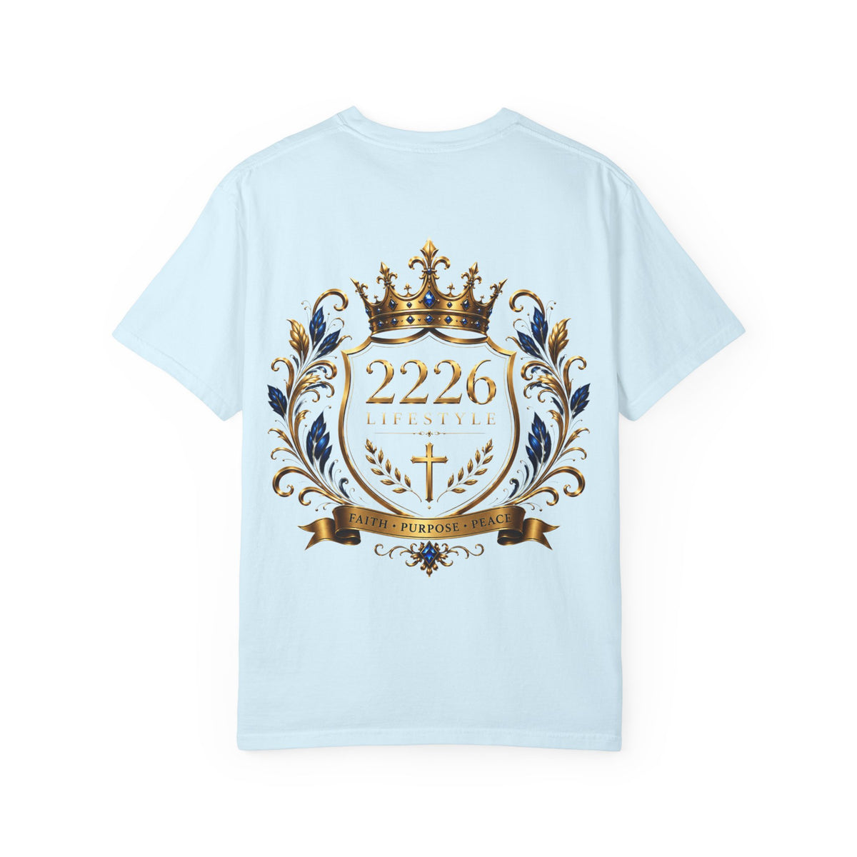 2226 Lifestyle Crest T-Shirt — Royal Crown Faith Emblem