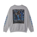 Aquarius Crewneck Sweatshirt — Zodiac Water-Bearer Astrology Pullover