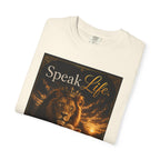 Kingdom Living Lion T-Shirt — "Speak Life" Christian Faith Graphic Tee