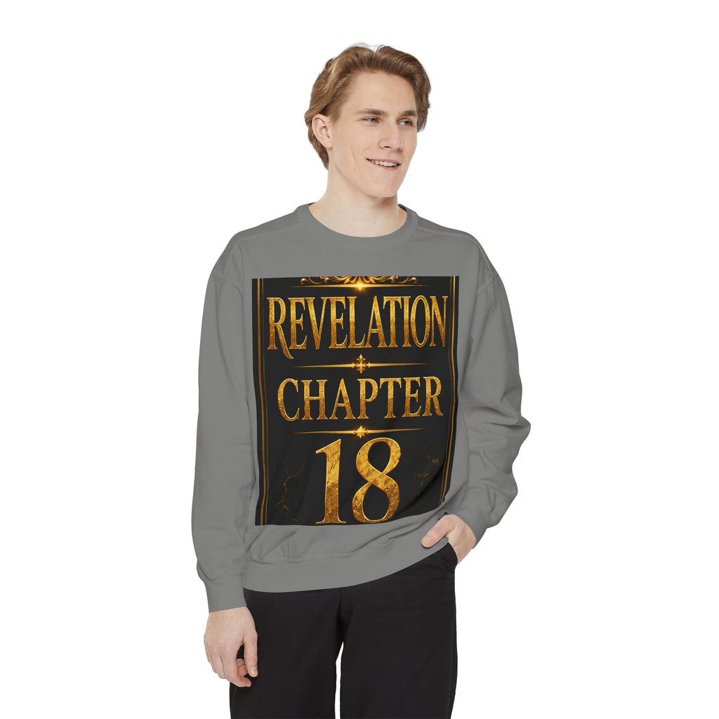 Revelation Chapter 18 Sweatshirt - Angelic Apocalyptic Graphic Crewneck