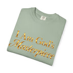 I Am God’s Masterpiece T-Shirt — Gold Script Christian Faith Tee (Psalm 139:14)