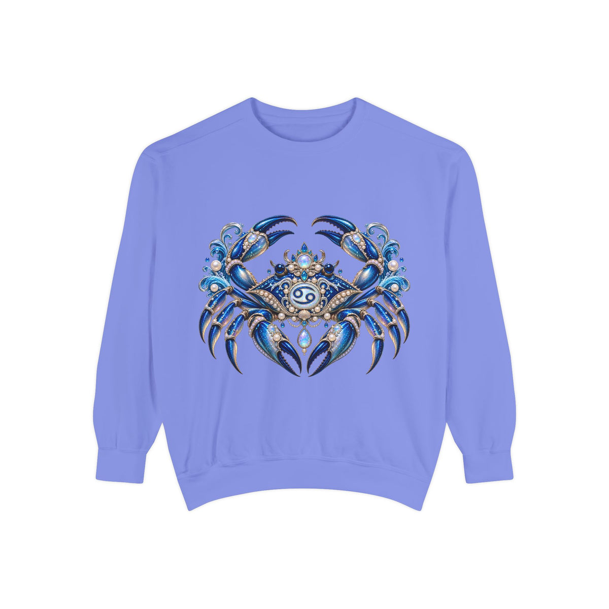 Cancer Zodiac Sweatshirt — Blue Crab Astrology Crewneck