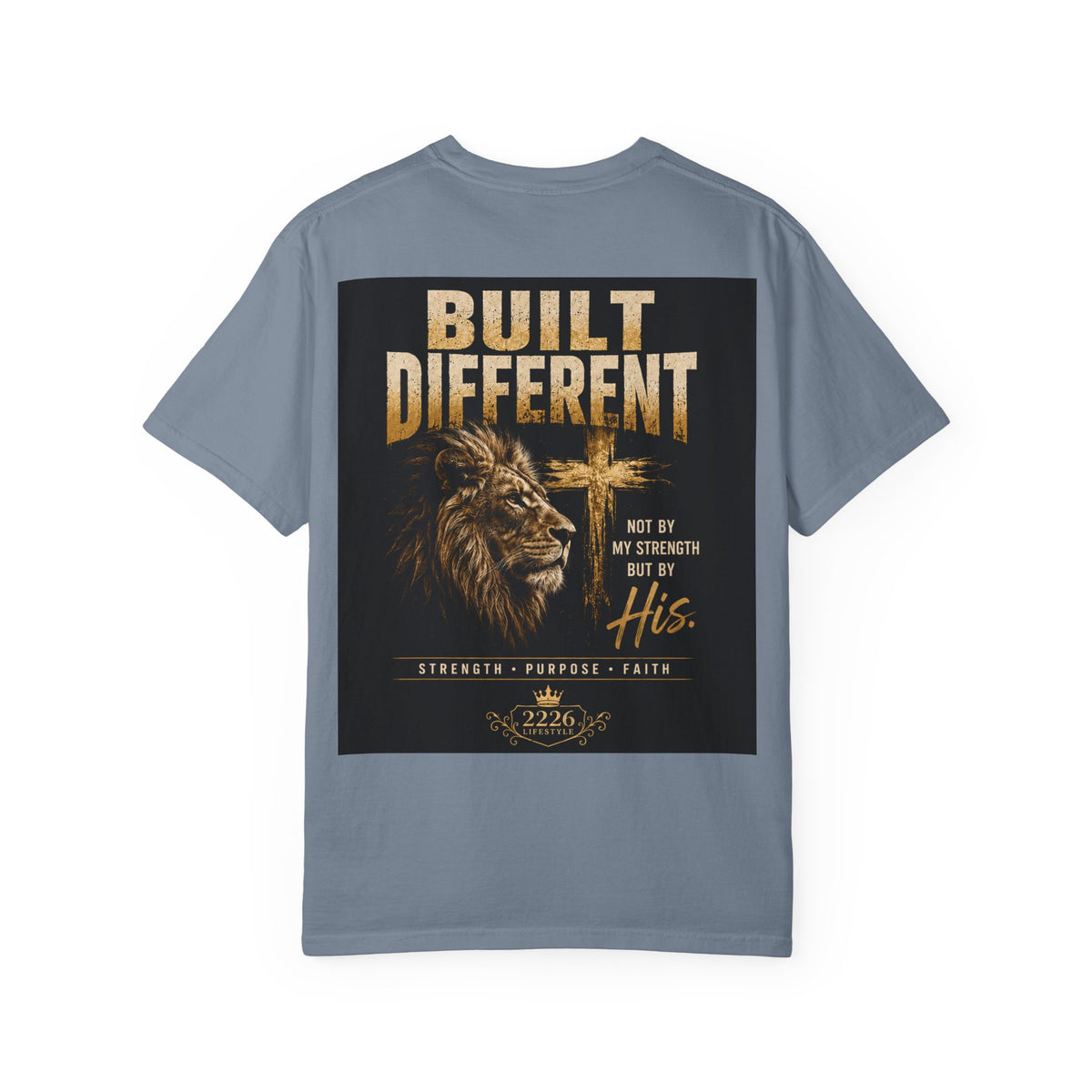 Built Right / Built Different Graphic T-Shirt — Faith Lion Crown Design