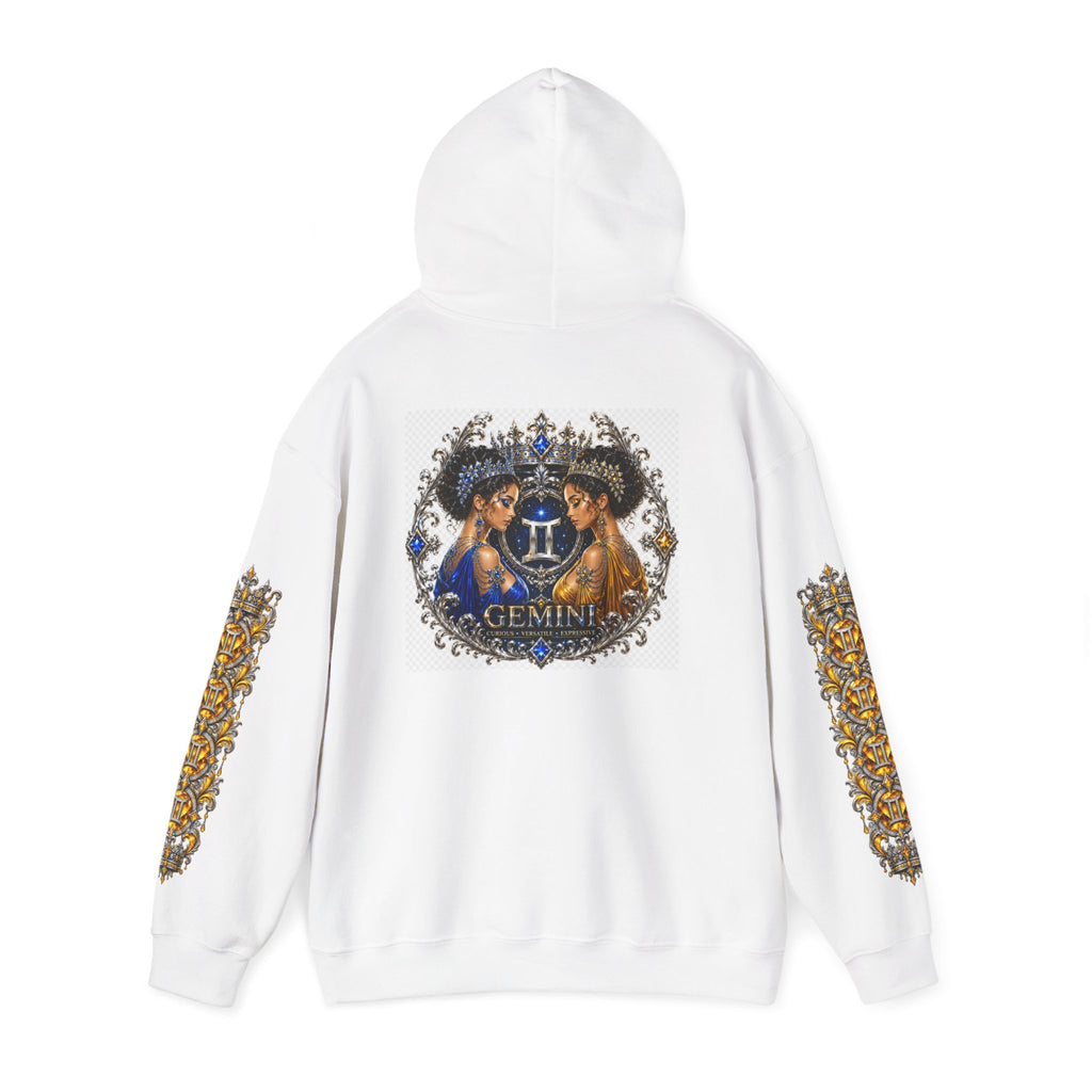 Gemini Zodiac Hoodie — Ornate Twin Constellation Sweatshirt