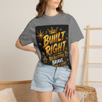 Built Right / Kingdom Living T-Shirt — Inspirational Lion Crown Graphic Tee
