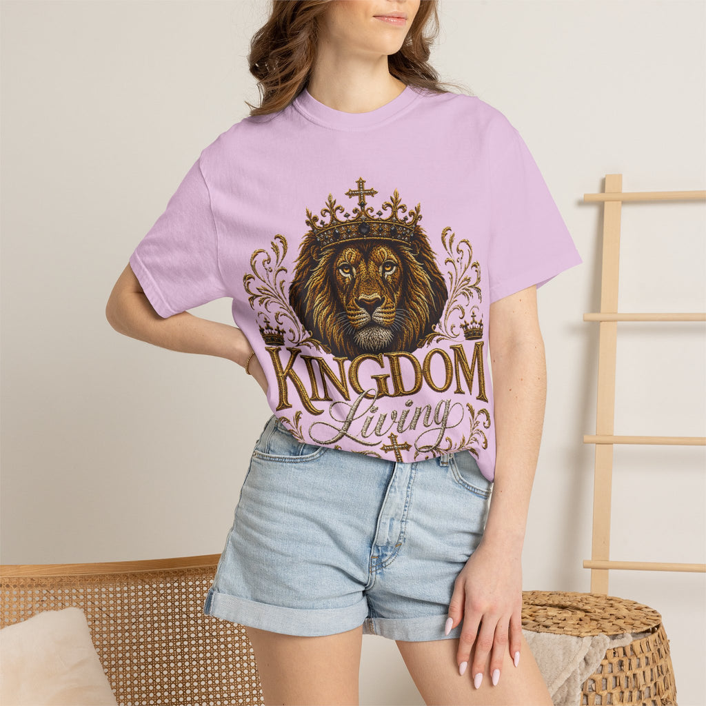 Kingdom Living T-Shirt — Regal Lion Christian Faith Tee