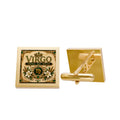 Virgo Zodiac Cufflinks — Gold Square Astrology Gift