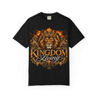 Kingdom Living Lion T-Shirt — Crowned Lion Faith Design (Matthew 6:33)