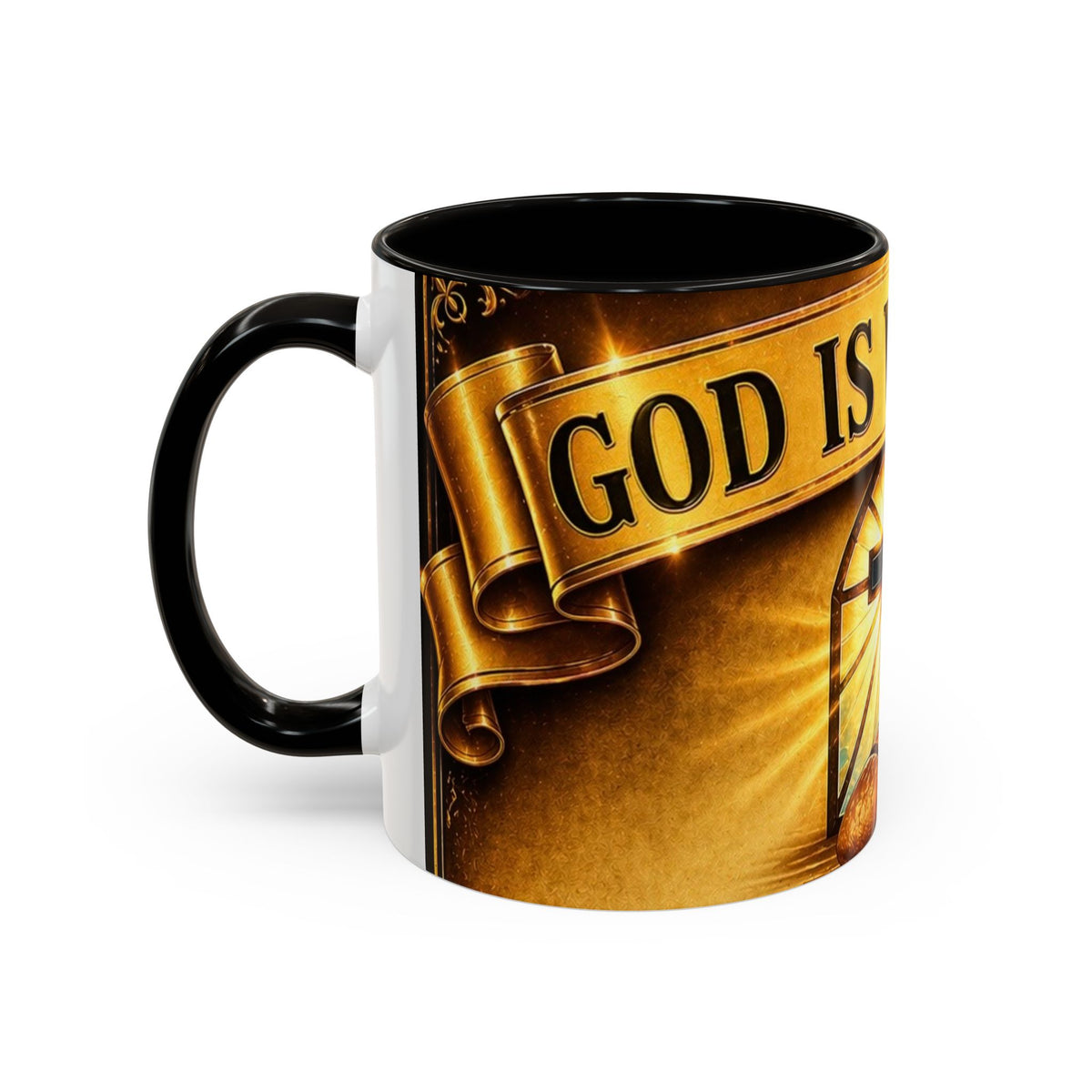Inspirational Communion Mug — "God Is With You" Christian Coffee Cup