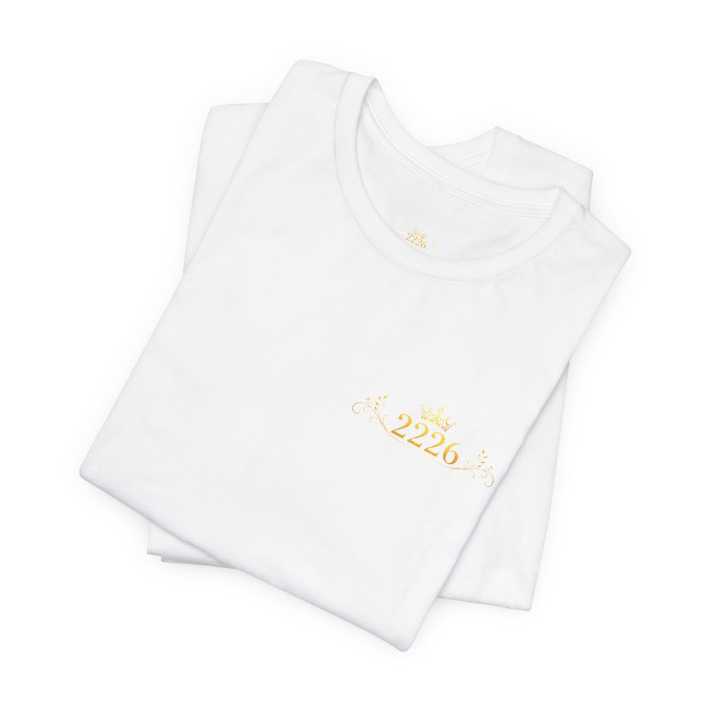 Vintage Gold Crown Tee - Minimal Royal Logo Short Sleeve Shirt