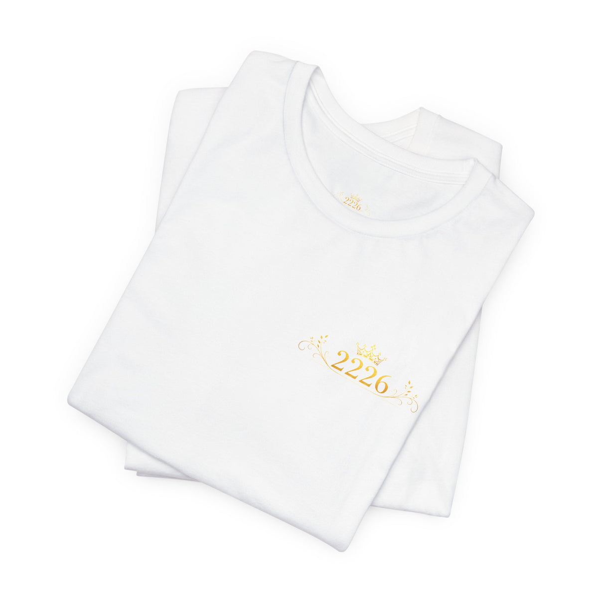 Vintage Gold Crown Tee - Minimal Royal Logo Short Sleeve Shirt