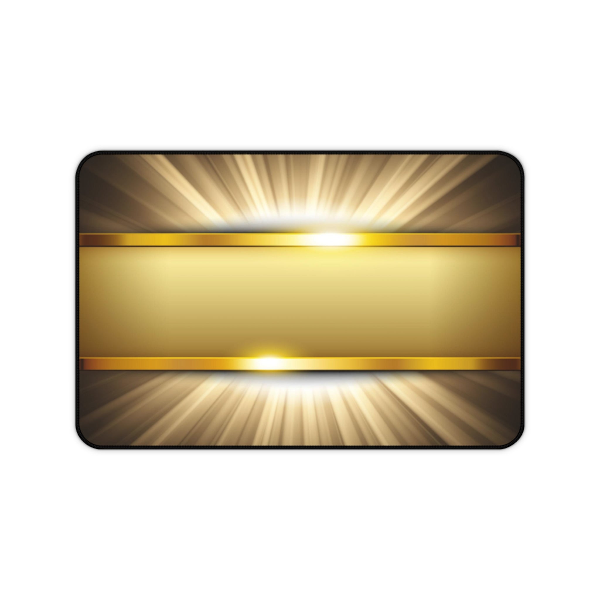 Golden Sunrise Desk Mat — Luxury Metallic Accent Mouse Pad