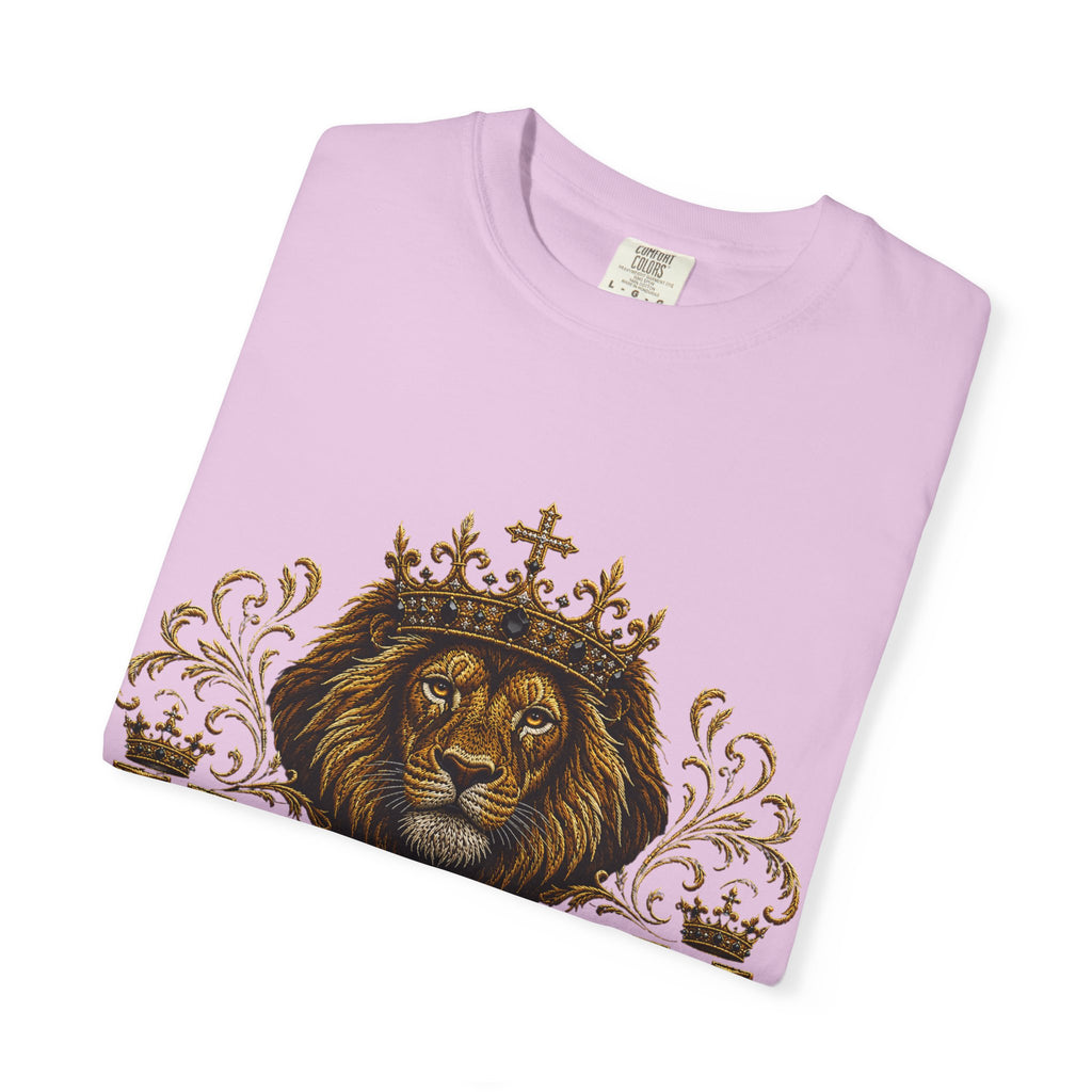 Kingdom Living Lion T-Shirt — Inspirational Christian Cross Floral Tee
