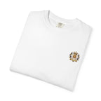 Lion Crest T-Shirt — Regal Crowned Lion with "Faith • Purpose • Peace" Back Graphic
