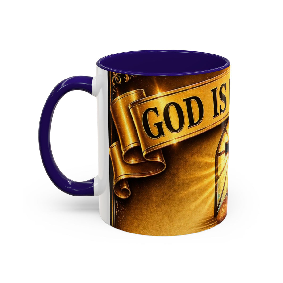 Inspirational Communion Mug — "God Is With You" Christian Coffee Cup