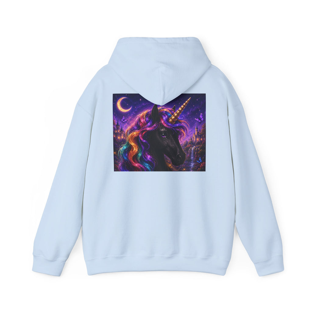 Unicorn Hoodie – Cosmic Rainbow Black Unicorn Pullover