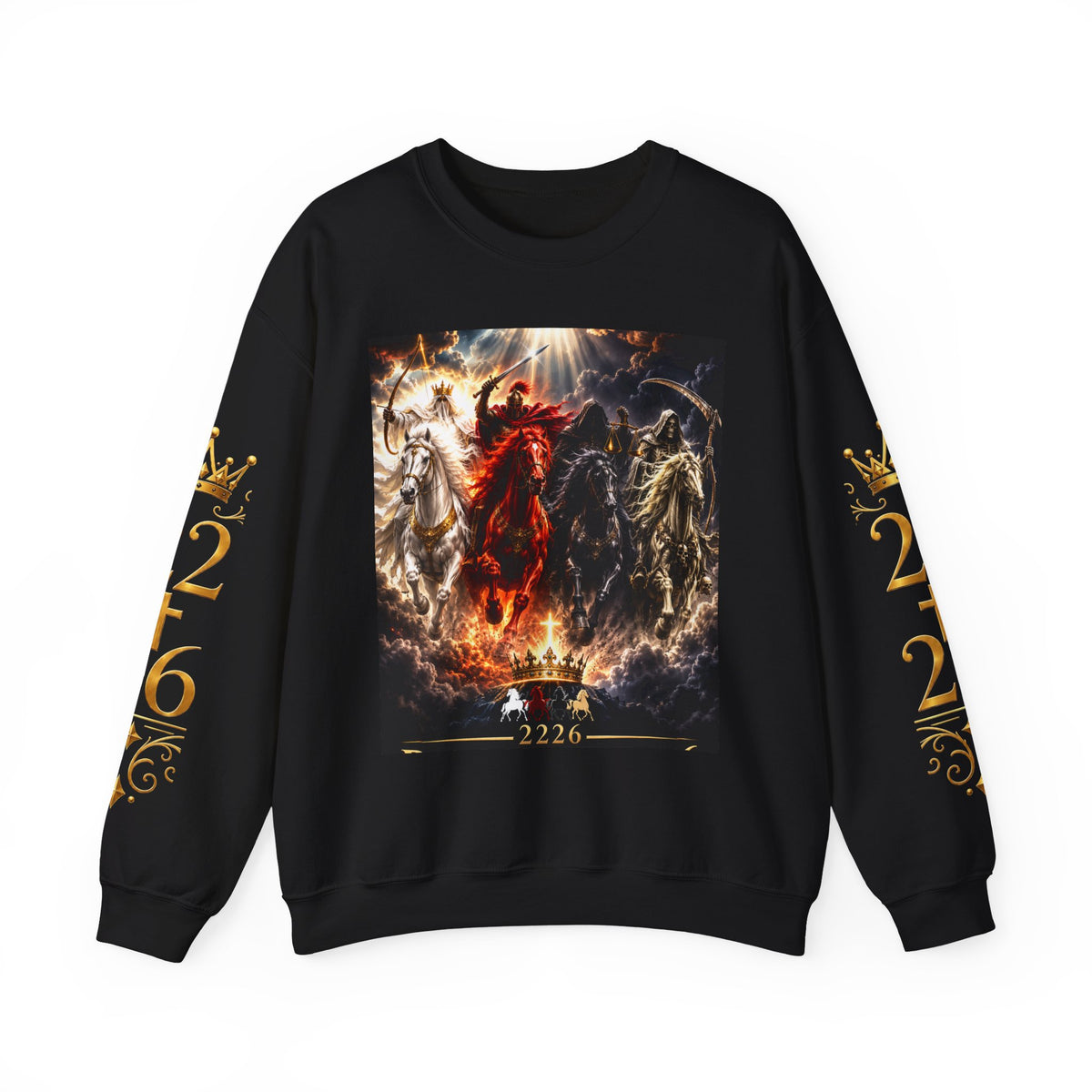 Revelation 6 Sweatshirt — Four Horsemen Graphic Crewneck (2226)