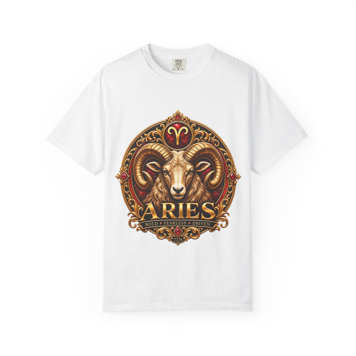 Aries Ram Zodiac T-Shirt — Bold Gold Astrology Tee