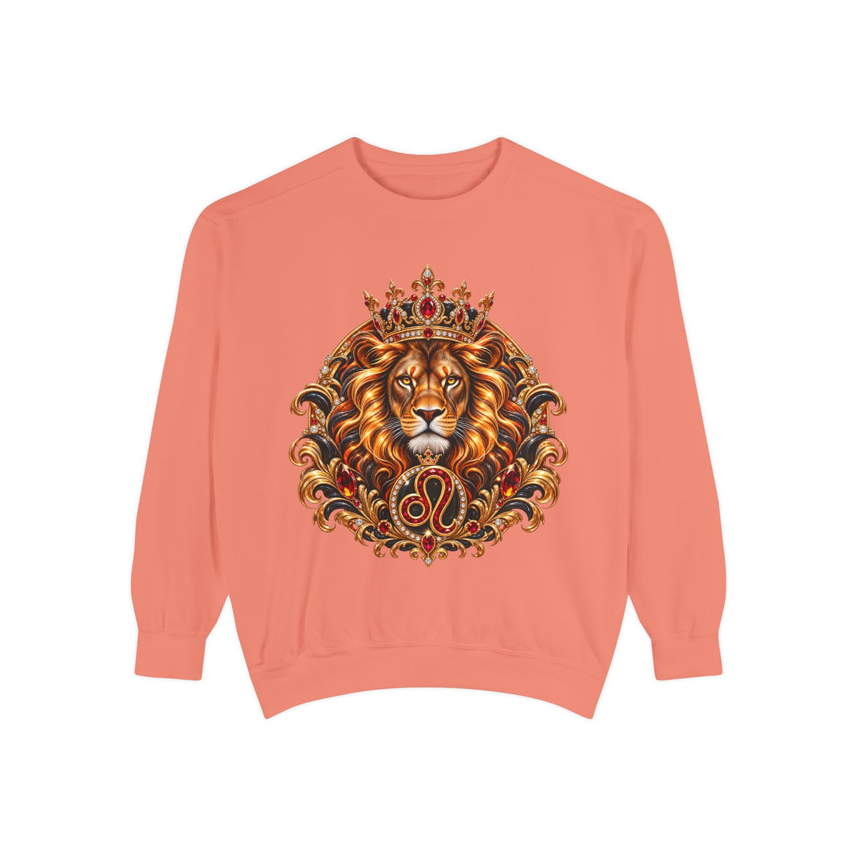 Leo Zodiac Lion Sweatshirt — Regal Astrology Graphic Crewneck
