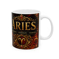 Aries Zodiac Mug — Fiery Ram Horoscope Ceramic Coffee Cup (11oz/15oz)