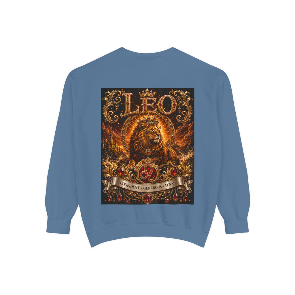 Leo Zodiac Lion Sweatshirt — Regal Astrology Graphic Crewneck