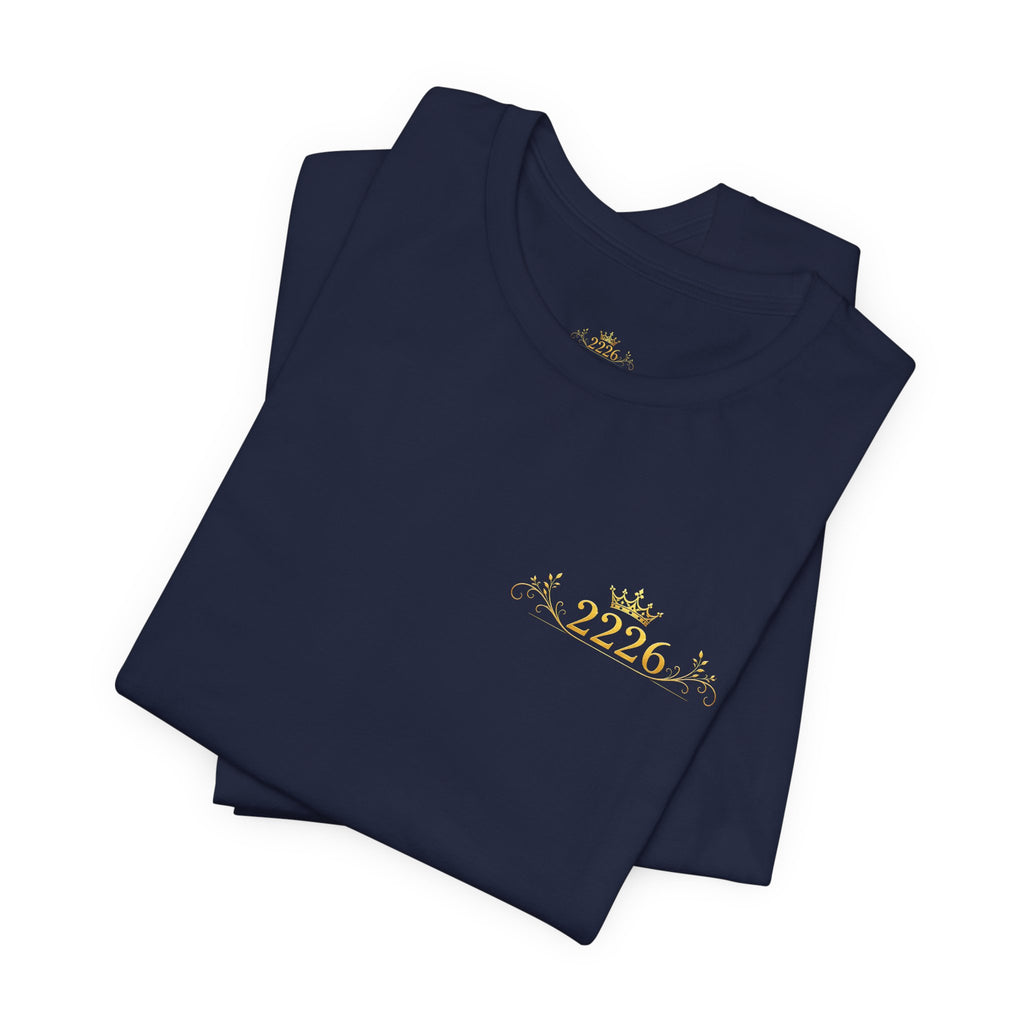 Vintage Gold Crown Tee - Minimal Royal Logo Short Sleeve Shirt