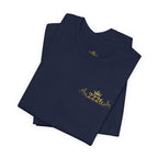 Vintage Gold Crown Tee - Minimal Royal Logo Short Sleeve Shirt