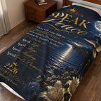 Speak Peace Velveteen Plush Blanket — Inspirational Bible Verse Isaiah 26:3 Comfort Throw