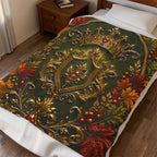 Regal Autumn Crest Velveteen Plush Blanket