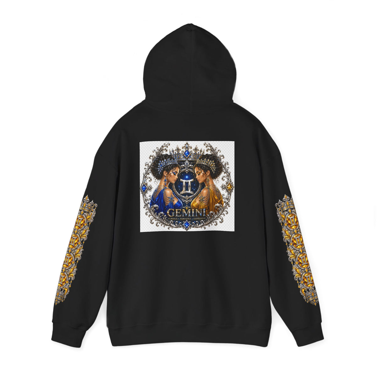 Gemini Zodiac Hoodie — Ornate Twin Constellation Sweatshirt