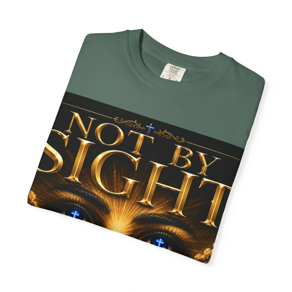 Not By Sight / Walk By Faith T‑Shirt — Christian Faith Graphic Tee