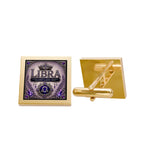 Libra Zodiac Cufflinks - Gold Square Astrology Gift for Men