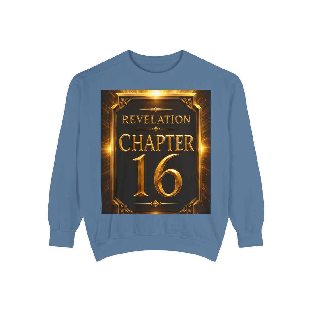 Revelation Chapter 16 Sweatshirt — "Judgment Begins" Apocalyptic Graphic