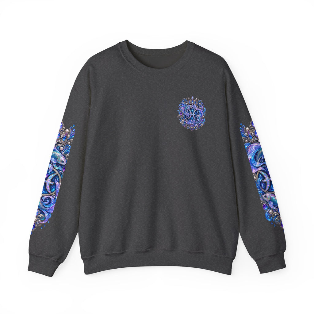 Pisces Mermaid Crewneck Sweatshirt — Zodiac Astrology Graphic Sweater