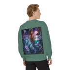 Pisces Mermaid Zodiac Sweatshirt — Pisces Symbol & 'Pisces' Artwork