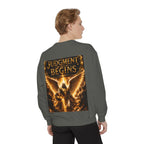 Revelation Chapter 16 Sweatshirt — "Judgment Begins" Apocalyptic Graphic