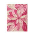 Plush Velveteen Blanket — Pink Floral Petal Design, Soft Cozy Throw