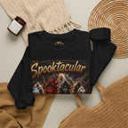 Religious Halloween Crewneck Sweatshirt — "Spooktacular" & "Still on the Throne" Graphic