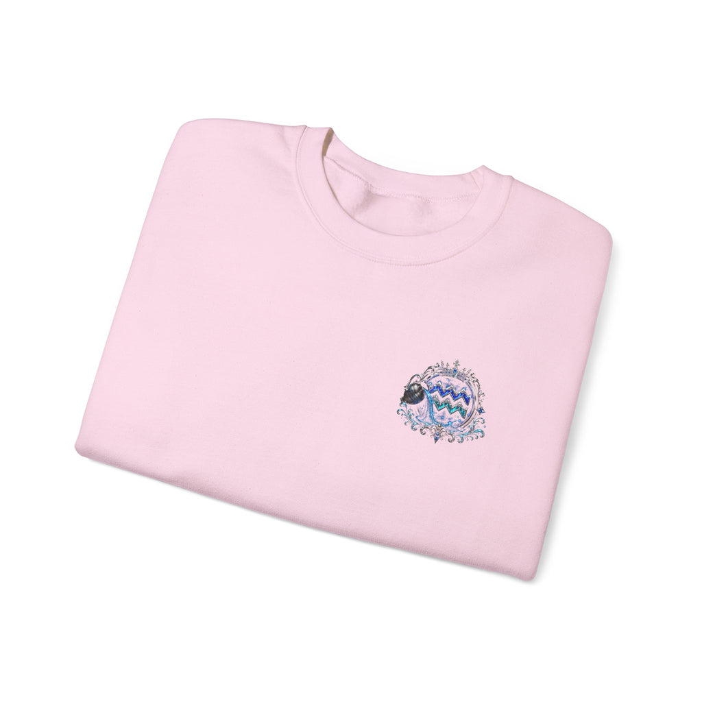 Aquarius Zodiac Sweatshirt — Astrology Water-Bearer Crewneck