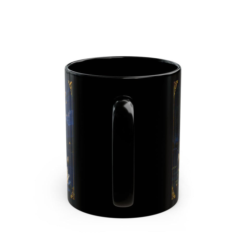 Moonlit Lotus Mug — Serene Nightscape Coffee Cup