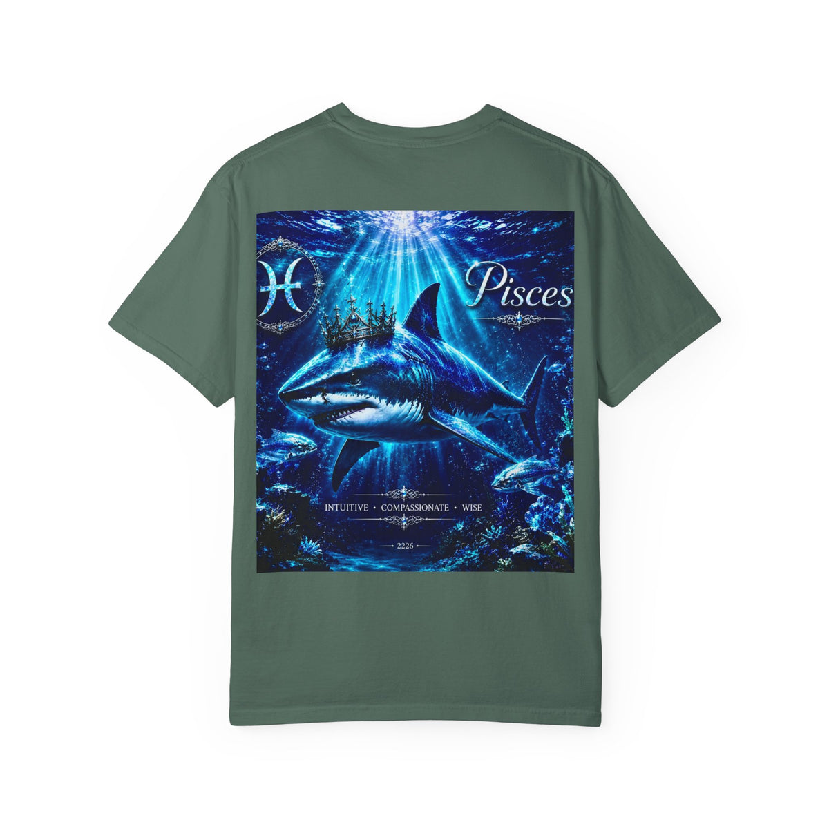Pisces Zodiac T-Shirt — Mystical Ocean Shark Astrological Tee