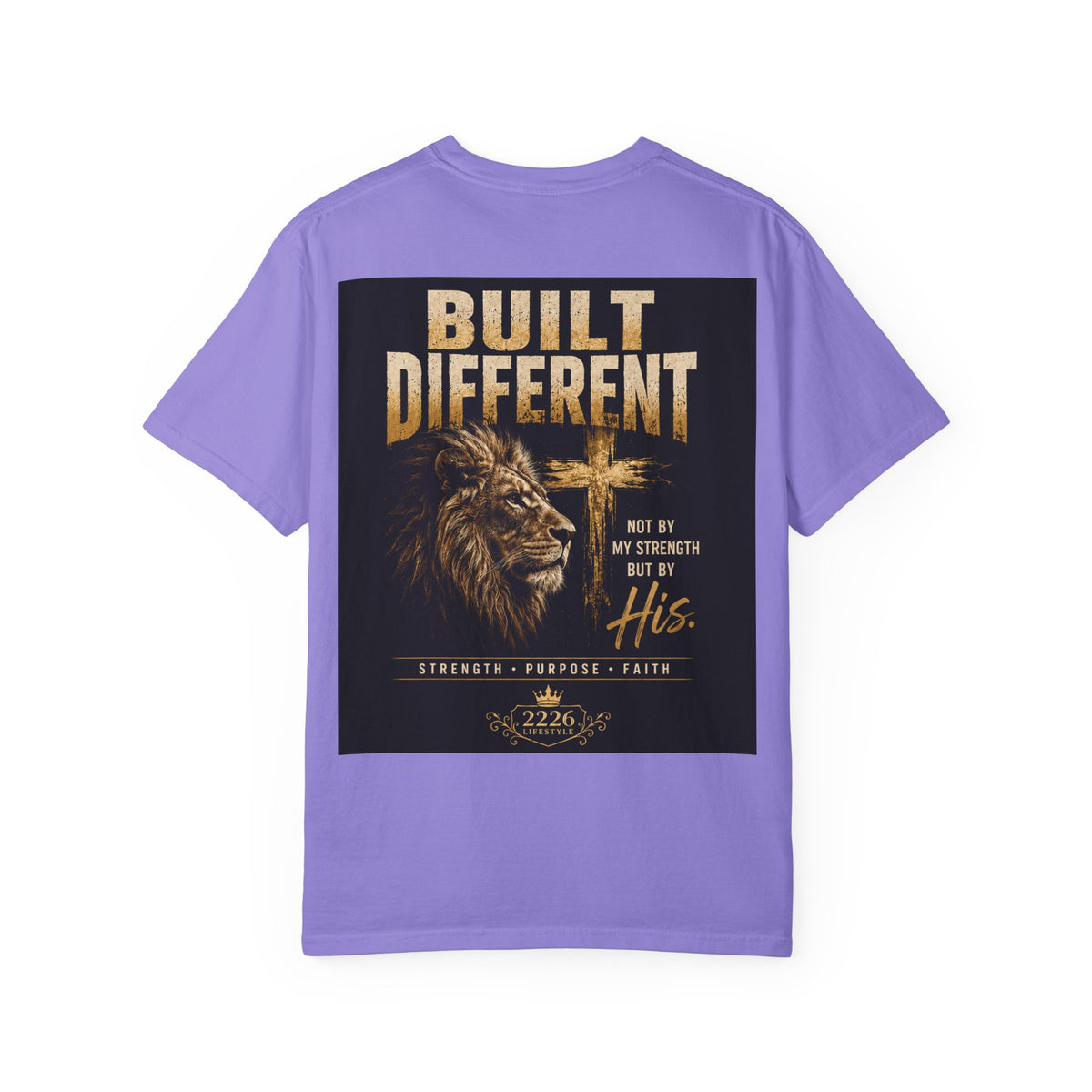 Built Right / Built Different Graphic T-Shirt — Faith Lion Crown Design